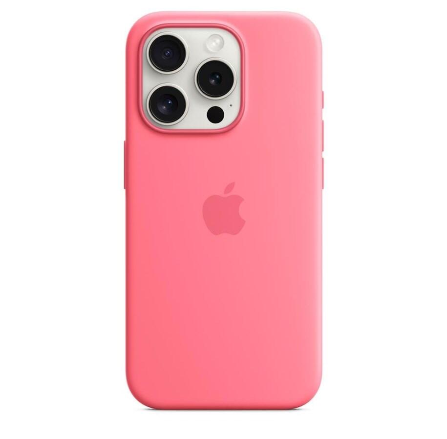 Apple iPhone 15 Pro Silikon Case mit MagSafe - Pink Apple iPhone 15 Pro Silikon Case mit MagSafe - Pink